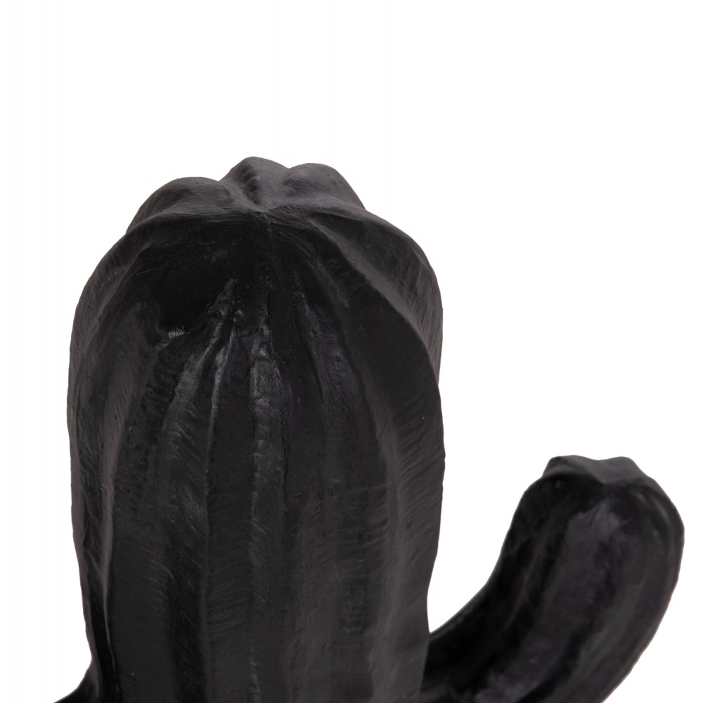 Διακοσμητικός κάκτος δαπέδου "CACTUS" από γύψο σε χρώμα μαύρο 42x30x74