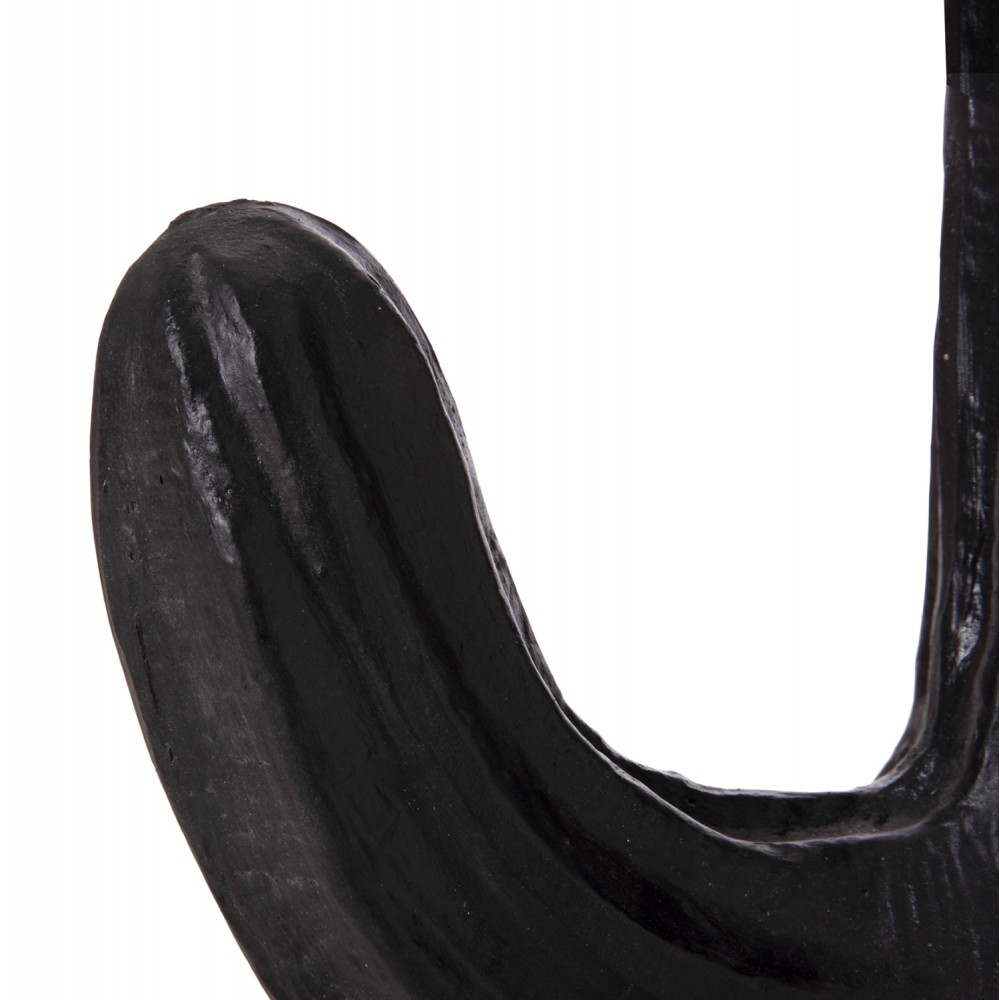 Διακοσμητικός κάκτος δαπέδου "CACTUS" από γύψο σε χρώμα μαύρο 42x30x74