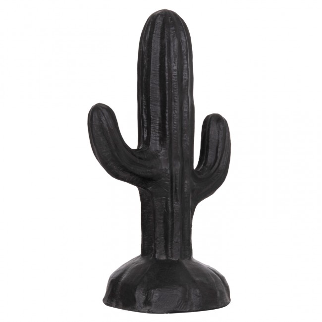 Διακοσμητικός κάκτος δαπέδου "CACTUS" από γύψο σε χρώμα μαύρο 42x30x74