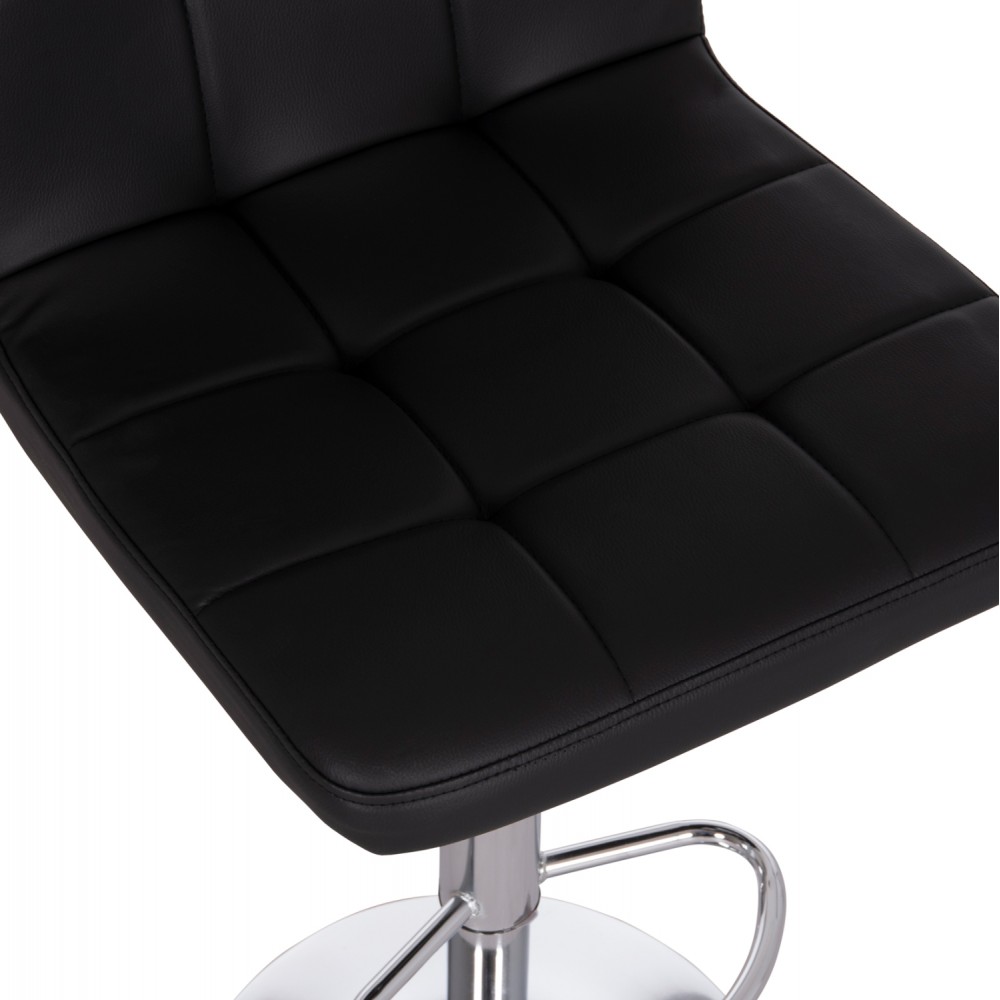 Σκαμπό μπαρ "DIANA" περιστρεφόμενο από pu/μέταλλο σε χρώμα μαύρο/χρωμίου 44x52x109