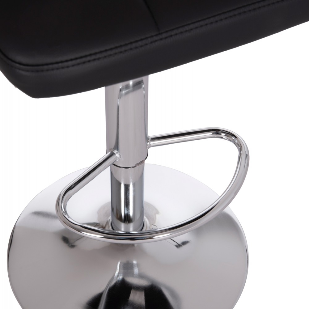 Σκαμπό μπαρ "DIANA" περιστρεφόμενο από pu/μέταλλο σε χρώμα μαύρο/χρωμίου 44x52x109