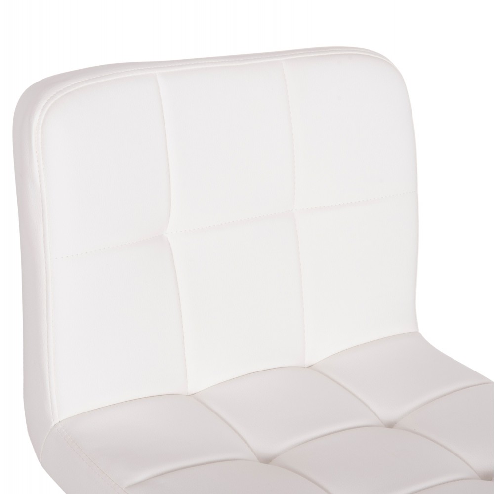 Σκαμπό μπαρ "DIANA" περιστρεφόμενο από pu/μέταλλο σε χρώμα λευκό/χρωμίου 44x52x109