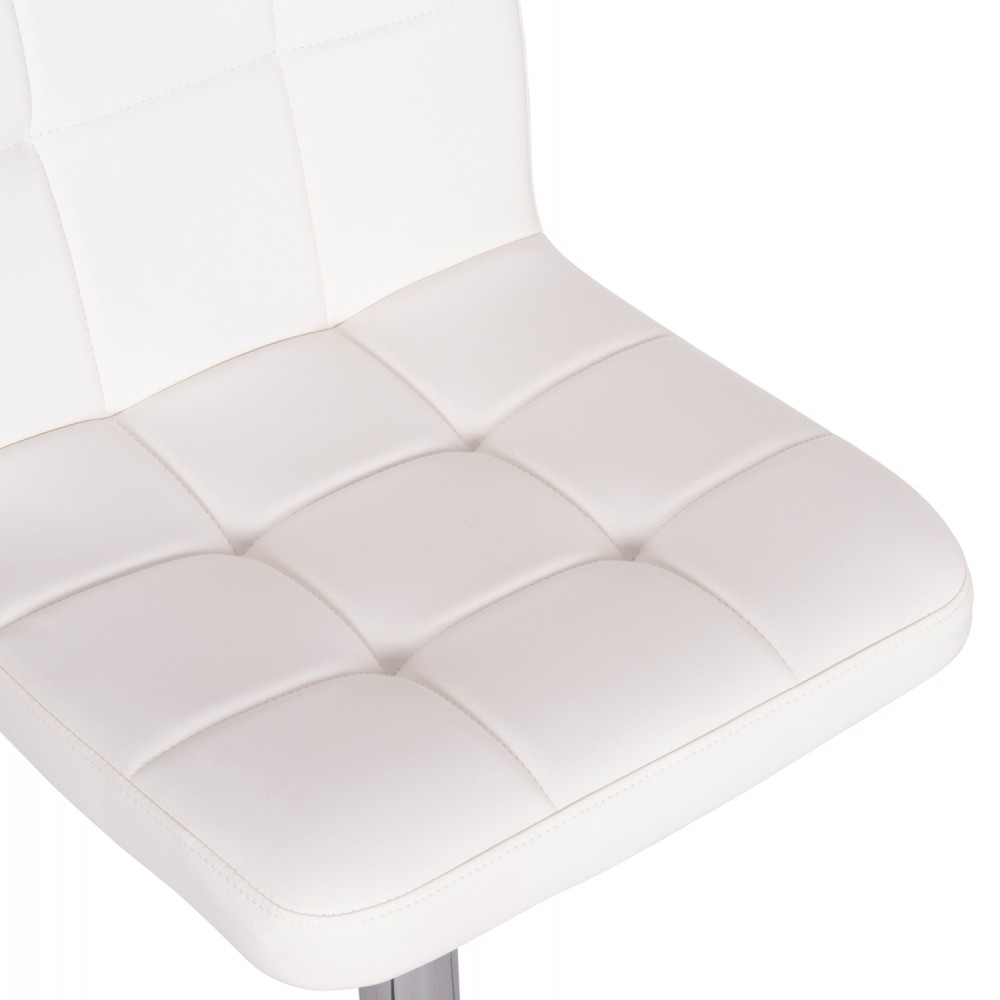 Σκαμπό μπαρ "DIANA" περιστρεφόμενο από pu/μέταλλο σε χρώμα λευκό/χρωμίου 44x52x109