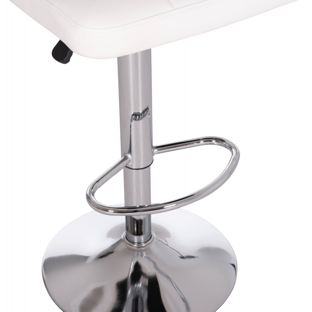 Σκαμπό μπαρ "DIANA" περιστρεφόμενο από pu/μέταλλο σε χρώμα λευκό/χρωμίου 44x52x109