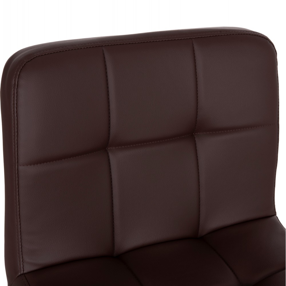 Σκαμπό μπαρ "DIANA" περιστρεφόμενο από pu/μέταλλο σε χρώμα καφέ/χρωμίου 44x52x109