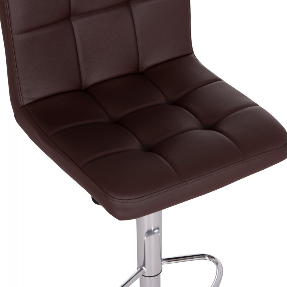 Σκαμπό μπαρ "DIANA" περιστρεφόμενο από pu/μέταλλο σε χρώμα καφέ/χρωμίου 44x52x109