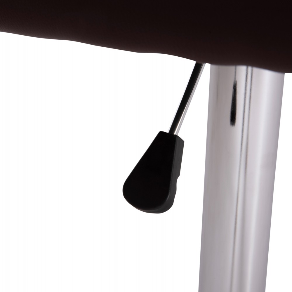 Σκαμπό μπαρ "DIANA" περιστρεφόμενο από pu/μέταλλο σε χρώμα καφέ/χρωμίου 44x52x109