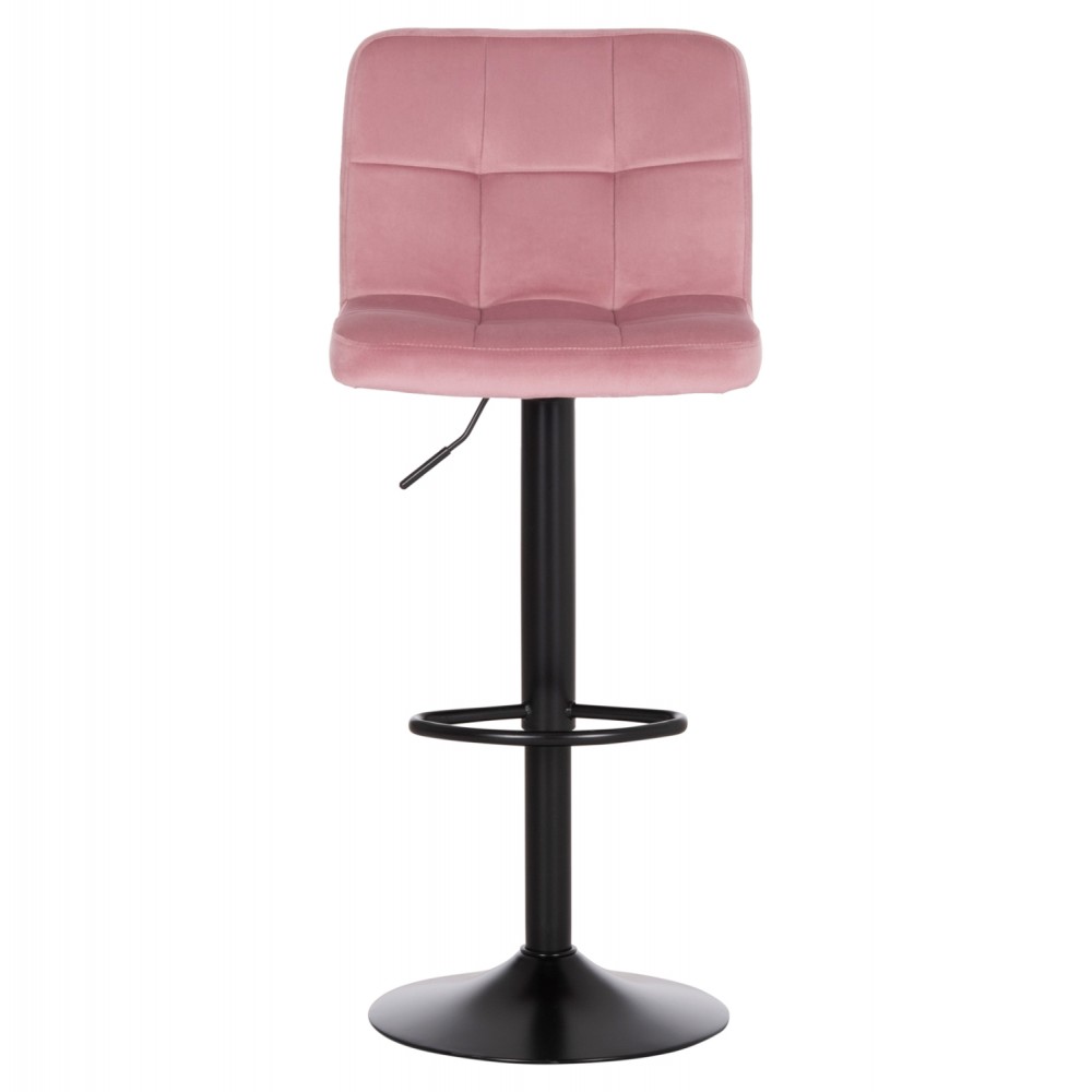 Σκαμπό μπαρ "DIANA" περιστρεφόμενο από βελούδο/μέταλλο σε χρώμα σάπιο μήλο/μαύρο ματ 44x52x109