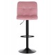 Σκαμπό μπαρ "DIANA" περιστρεφόμενο από βελούδο/μέταλλο σε χρώμα σάπιο μήλο/μαύρο ματ 44x52x109