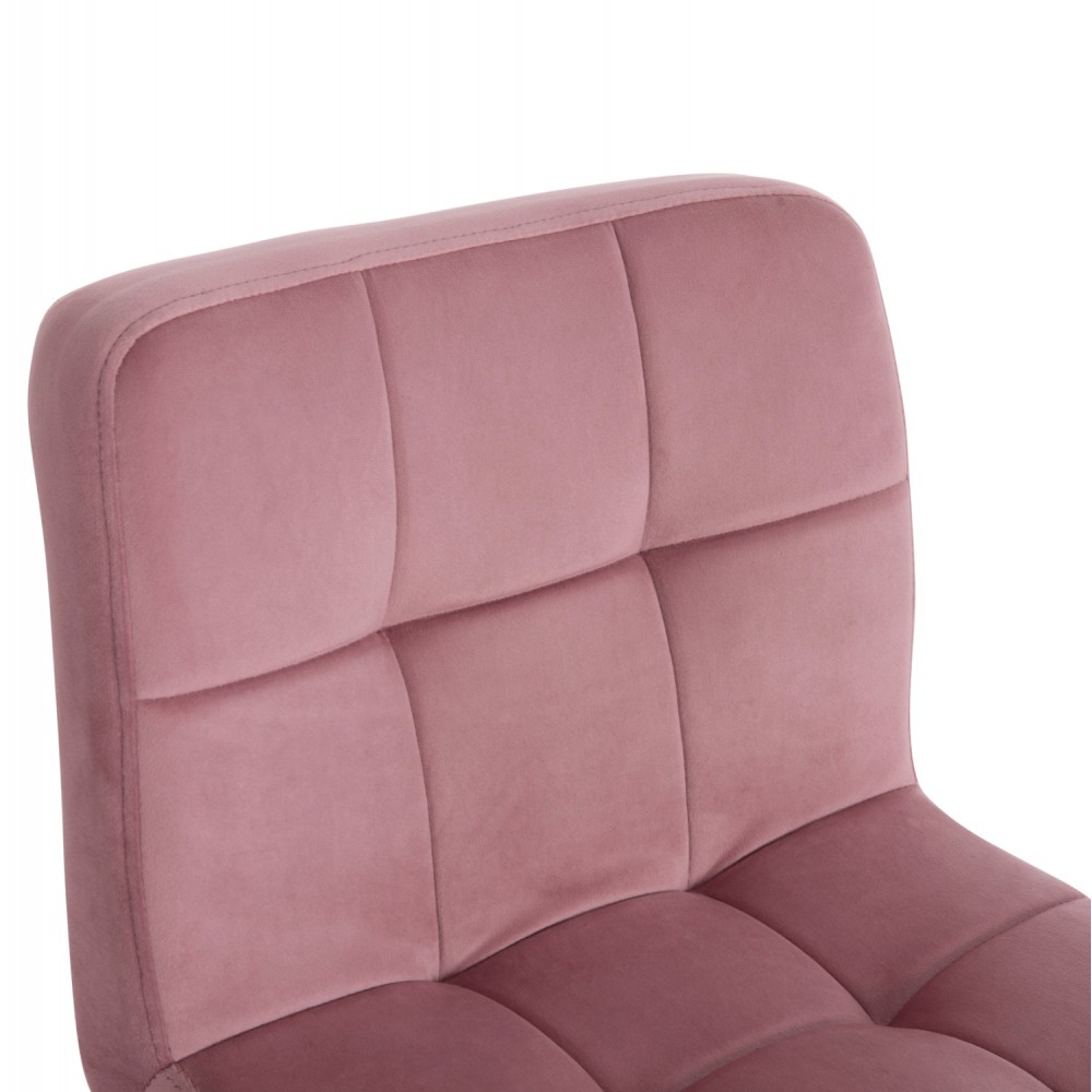 Σκαμπό μπαρ "DIANA" περιστρεφόμενο από βελούδο/μέταλλο σε χρώμα σάπιο μήλο/μαύρο ματ 44x52x109