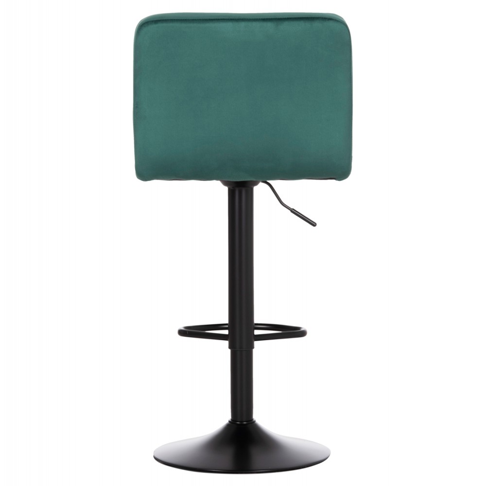 Σκαμπό μπαρ "DIANA" περιστρεφόμενο από βελούδο/μέταλλο σε χρώμα κυπαρισσί/μαύρο ματ 44x52x109