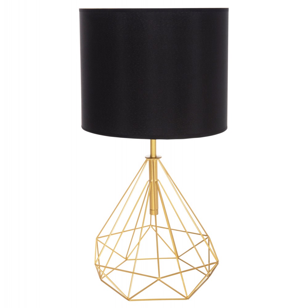 Φωτιστικό επιτραπέζιο "GEILO" από μέταλλο/pvc σε χρώμα χρυσό/μαύρο Φ25x48.5 Ε27