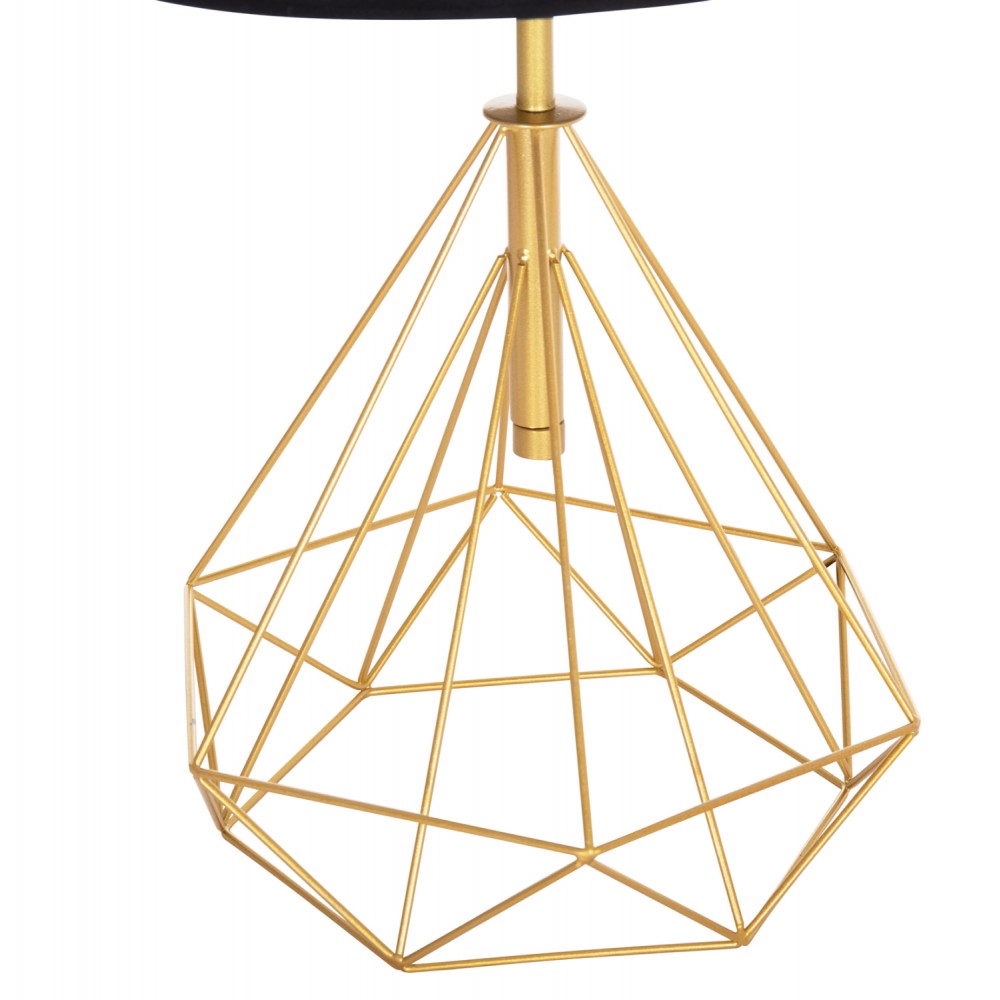 Φωτιστικό επιτραπέζιο "GEILO" από μέταλλο/pvc σε χρώμα χρυσό/μαύρο Φ25x48.5 Ε27