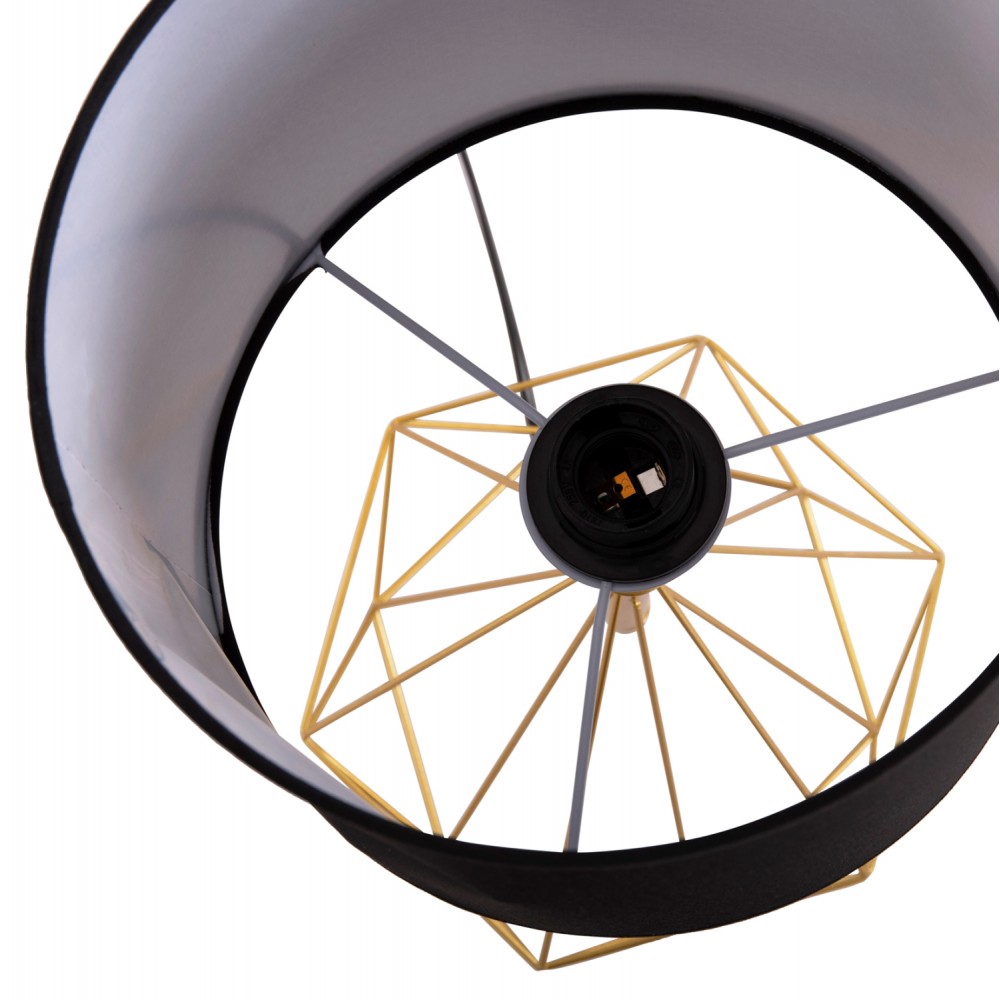 Φωτιστικό επιτραπέζιο "GEILO" από μέταλλο/pvc σε χρώμα χρυσό/μαύρο Φ25x48.5 Ε27