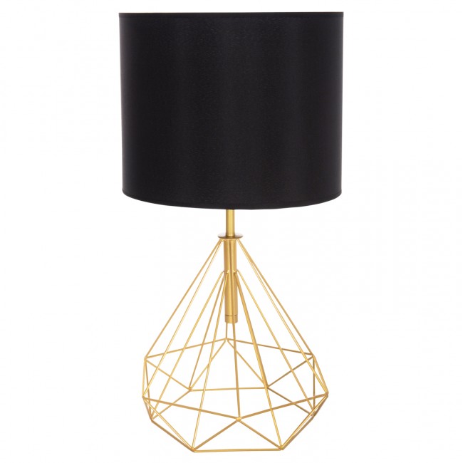 Φωτιστικό επιτραπέζιο "GEILO" από μέταλλο/pvc σε χρώμα χρυσό/μαύρο Φ25x48.5 Ε27