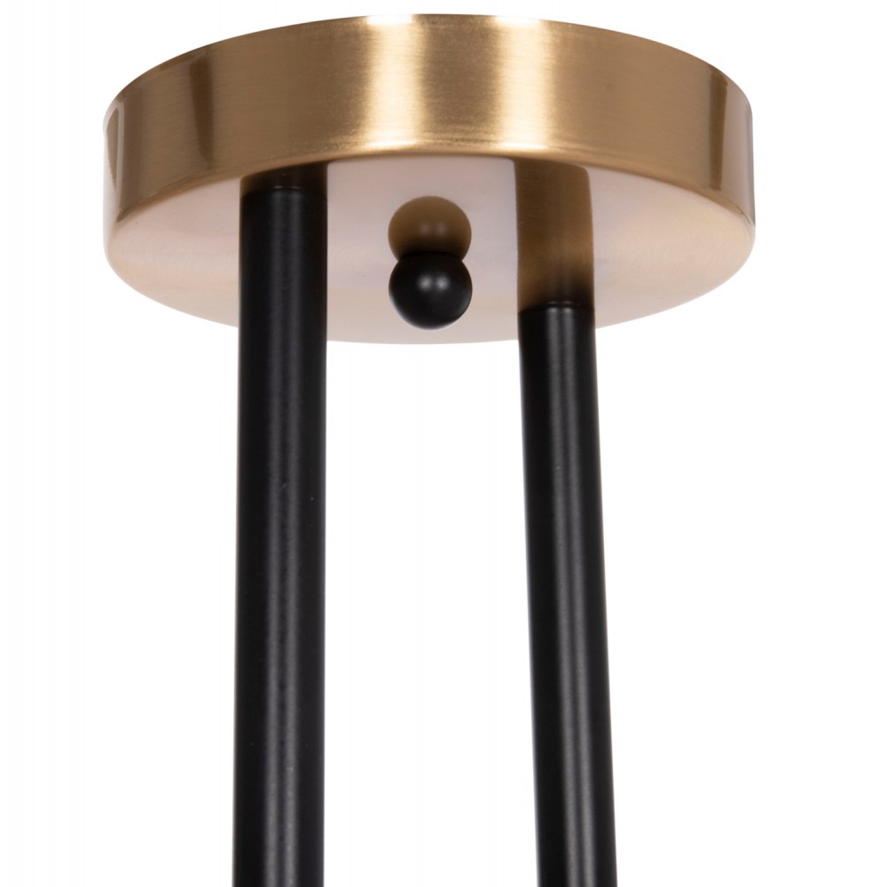 Φωτιστικό οροφής "DREMP" 4φωτο από μέταλλο σε χρώμα χρυσό/μαύρο 68x68x36 Ε27