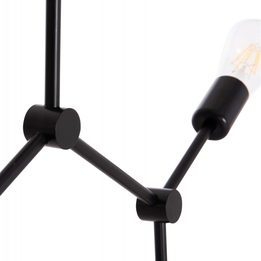 Φωτιστικό οροφής "LIGHTY" 3φωτο από μέταλλο σε χρώμα μαύρο 52x5x48 Ε27