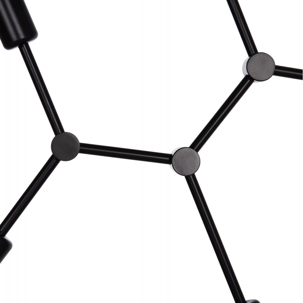 Φωτιστικό οροφής "LIGHTY" τετράφωτο από μέταλλο σε χρώμα μαύρο 57x5x52 Ε27