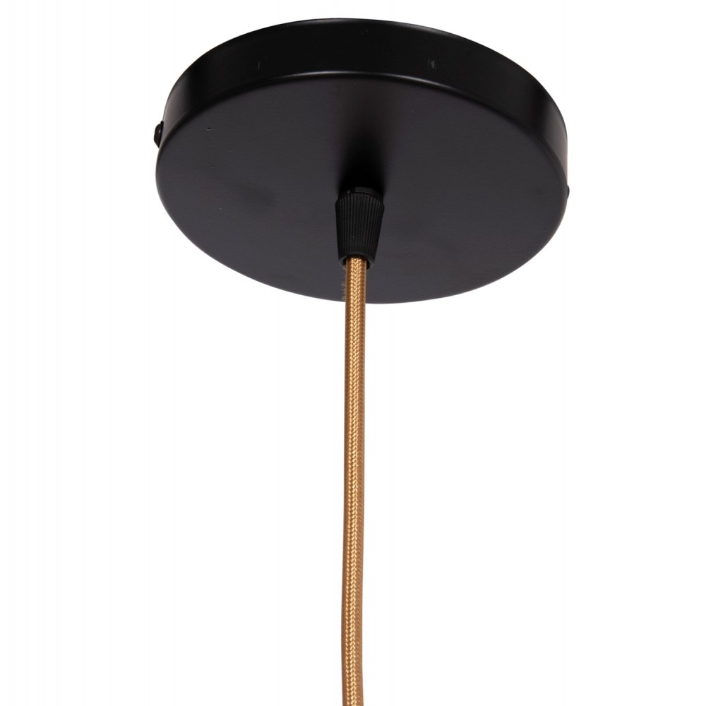 Φωτιστικό οροφής "KRENT" από μέταλλο σε χρώμα μαύρο/χρυσό 20x4x125 Ε27