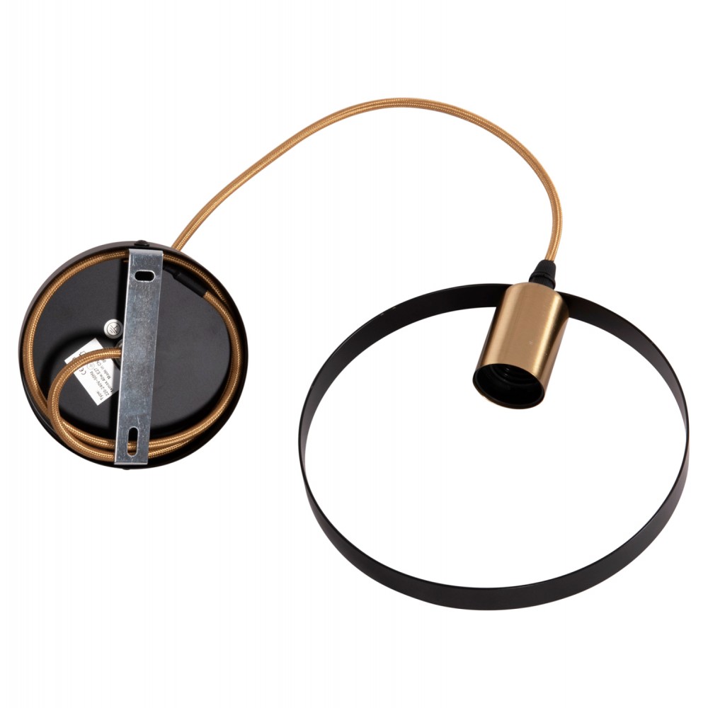 Φωτιστικό οροφής "KRENT" από μέταλλο σε χρώμα μαύρο/χρυσό 20x4x125 Ε27