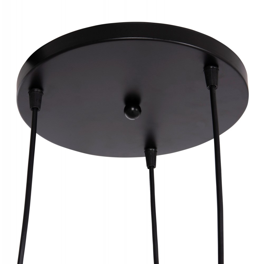 Φωτιστικό οροφής "KRENT" τρίφωτο από μέταλλο σε χρώμα μαύρο/χρυσό Φ23,5x132 Ε27