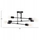 Φωτιστικό οροφής "LIGHTY" πολύφωτο από μέταλλο σε χρώμα μαύρο 51x51x23 Ε27