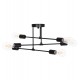 Φωτιστικό οροφής "LIGHTY" πολύφωτο από μέταλλο σε χρώμα μαύρο 51x51x23 Ε27