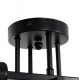 Φωτιστικό οροφής "LIGHTY" πολύφωτο από μέταλλο σε χρώμα μαύρο 28x28x15 Ε27