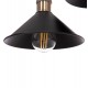 Φωτιστικό οροφής "BELL" δίφωτο από μέταλλο σε χρώμα μαύρο/χάλκινο Φ21.5x135 Ε27