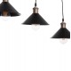 Φωτιστικό οροφής "BELL" τρίφωτο από μέταλλο σε χρώμα μαύρο/χάλκινο Φ21.5x128 Ε27