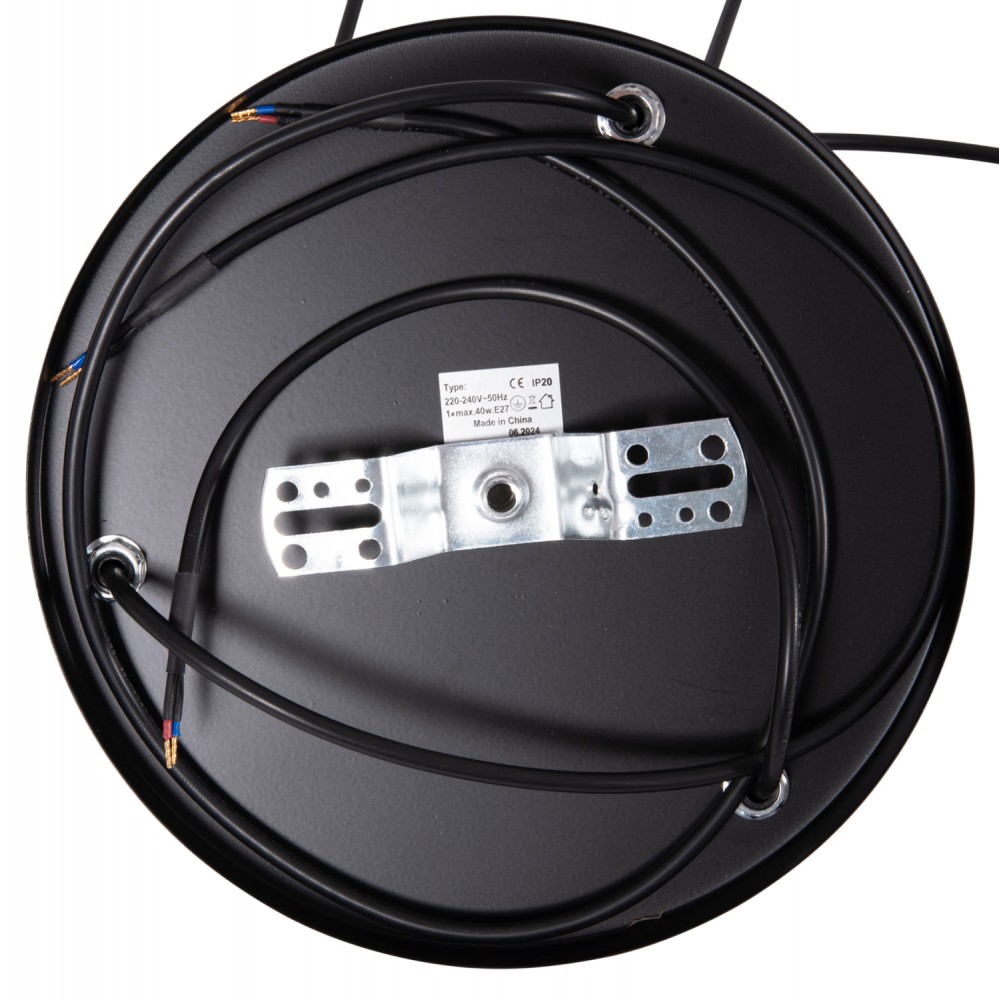 Φωτιστικό οροφής "BIUT" τρίφωτο από μέταλλο σε χρώμα μαύρο/χρυσό Φ23x139 E27