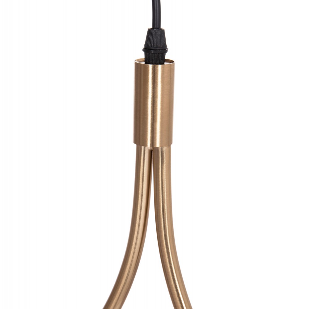 Φωτιστικό οροφής "DROPLET" με λευκό γλόμπο από μέταλλο σε χρώμα χρυσό 23.5x12x147 Ε27