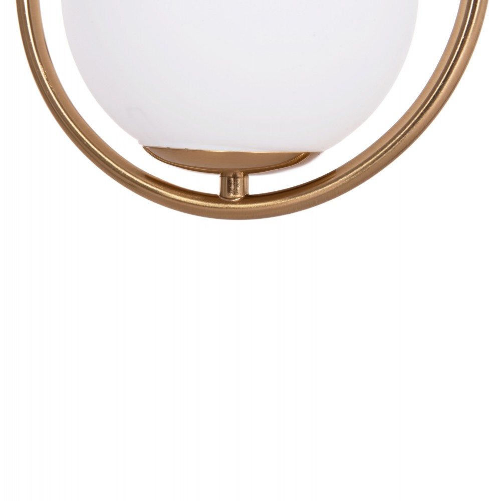 Φωτιστικό οροφής "DROPLET" με λευκό γλόμπο από μέταλλο σε χρώμα χρυσό 23.5x12x147 Ε27