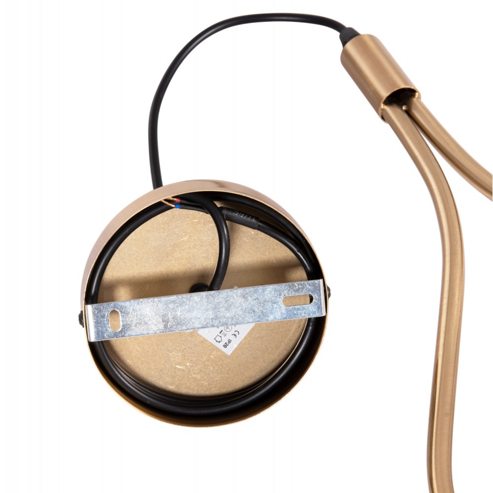 Φωτιστικό οροφής "DROPLET" με λευκό γλόμπο από μέταλλο σε χρώμα χρυσό 23.5x12x147 Ε27