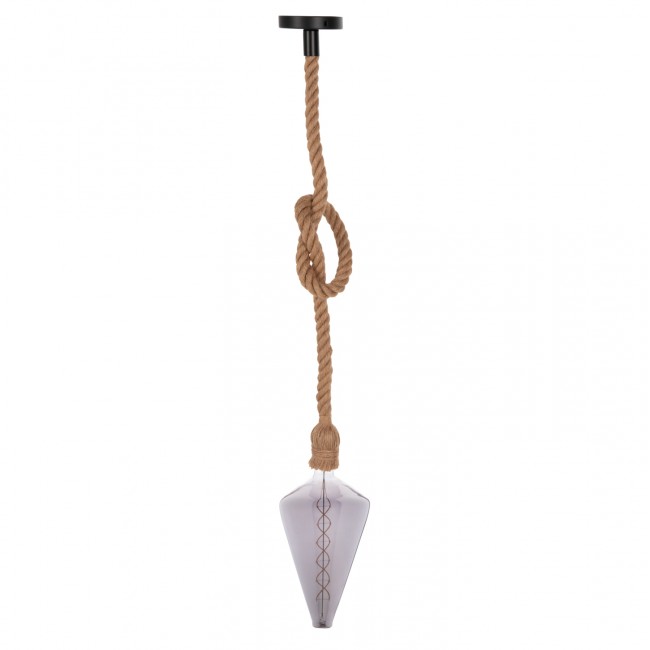 Φωτιστικό οροφής με λαμπτήρα κρεμαστό από σχοινί σε χρώμα φυσικό 2x108 Ε27