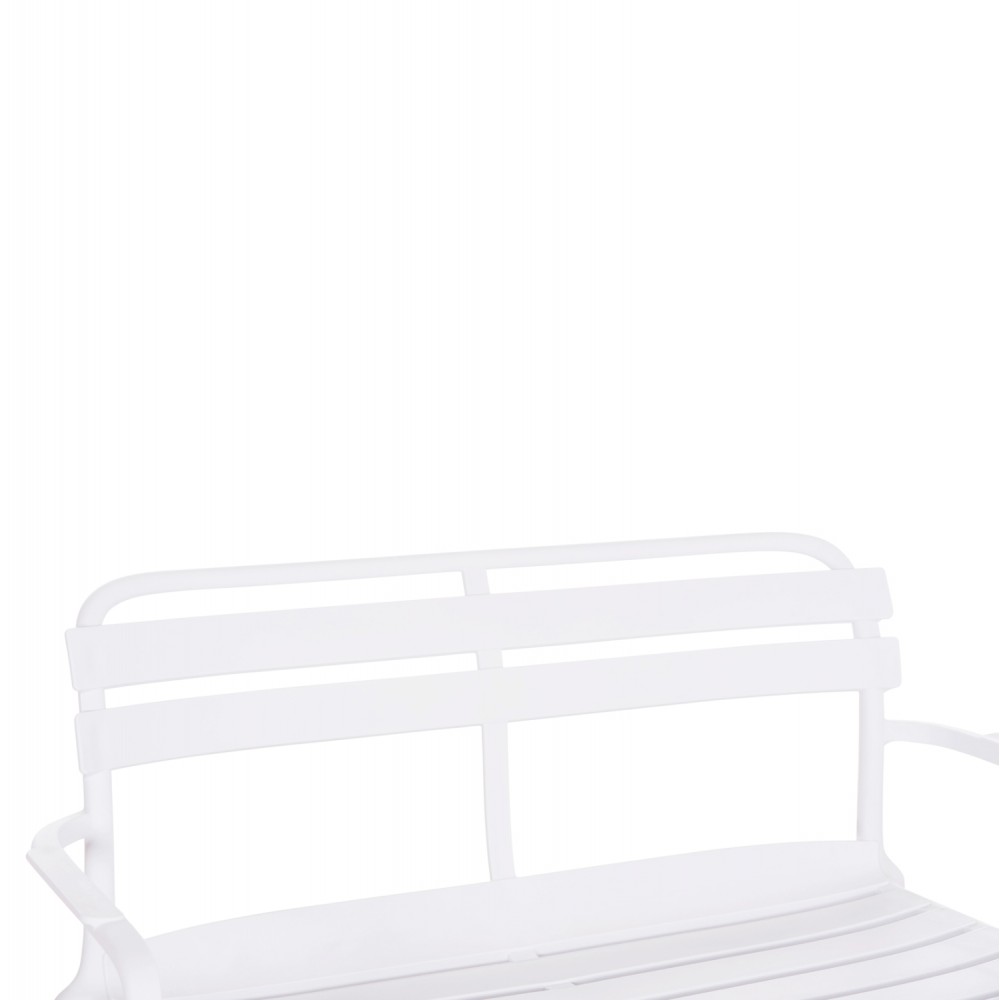 Παγκάκι εξωτερικού χώρου "KORVER" διθέσιο από pp σε χρώμα λευκό 113x65x76