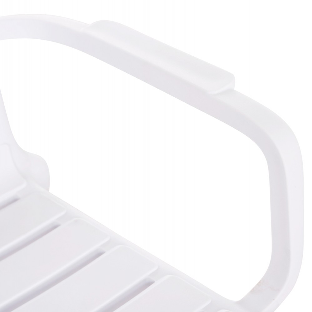 Παγκάκι εξωτερικού χώρου "KORVER" διθέσιο από pp σε χρώμα λευκό 113x65x76