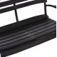 Παγκάκι εξωτερικού χώρου "KORVER" διθέσιο από pp σε χρώμα μαύρο 113x65x76