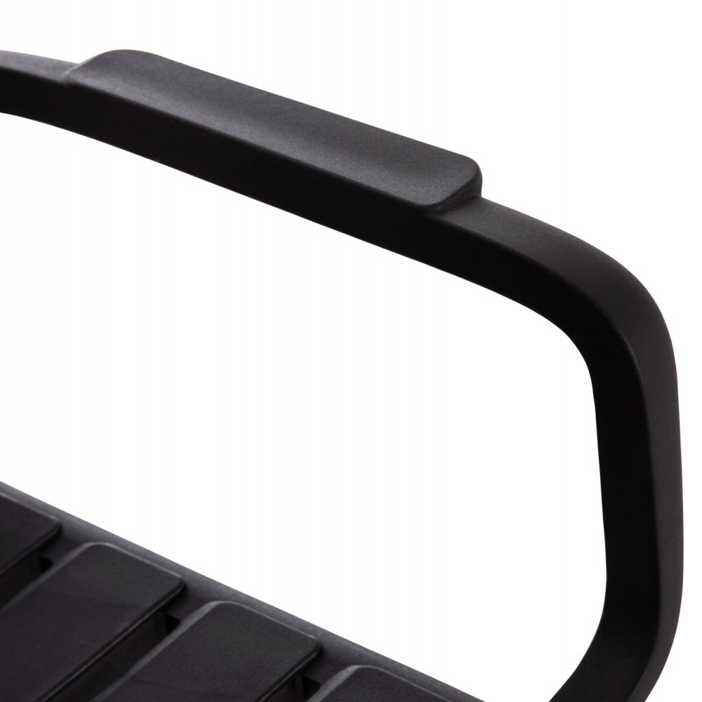 Παγκάκι εξωτερικού χώρου "KORVER" διθέσιο από pp σε χρώμα μαύρο 113x65x76