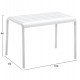 Τραπέζι εξωτερικού χώρου "KORVER" χαμηλό από pp σε χρώμα λευκό 100x60x46