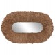 Καθρέπτης τοίχου οβάλ με πλαίσιο από ίνες σιζάλ σε χρώμα φυσικό 60x15x95
