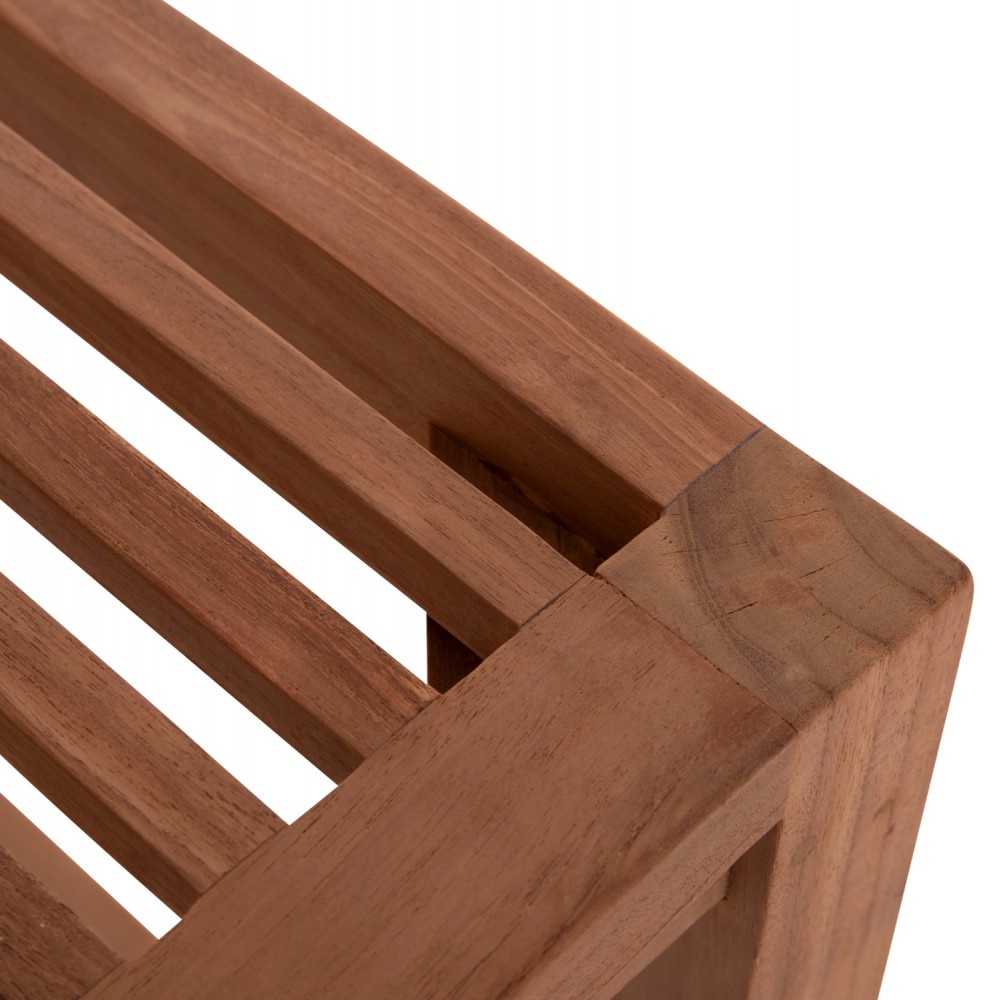 Σκαμπό μπαρ με πλάτη "PAIPER" από ξύλο teak σε χρώμα φυσικό 40x49.5x114