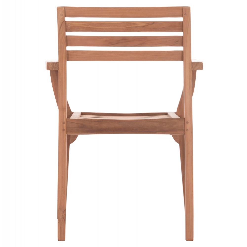 Πολυθρόνα τραπεζαρίας εξωτερικού χώρου "ERMIONI" από ξύλο teak σε χρώμα φυσικό 60x59x84