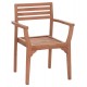 Πολυθρόνα τραπεζαρίας εξωτερικού χώρου "ERMIONI" από ξύλο teak σε χρώμα φυσικό 60x59x84