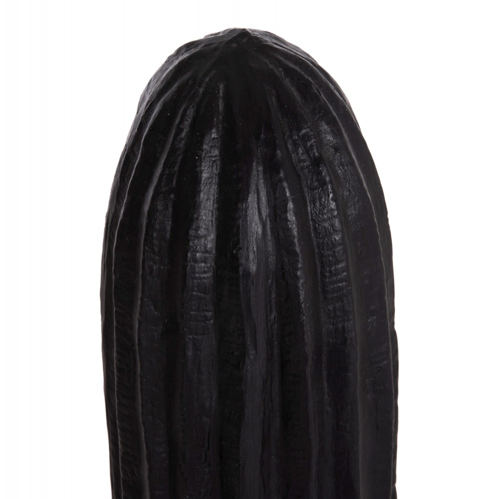 Διακοσμητικός κάκτος δαπέδου "CACTUS" από γύψο σε χρώμα μαύρο 63x37x150