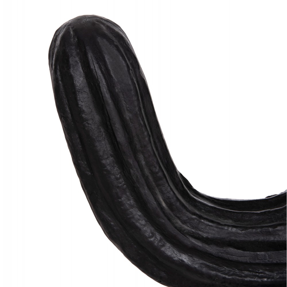 Διακοσμητικός κάκτος δαπέδου "CACTUS" από γύψο σε χρώμα μαύρο 63x37x150