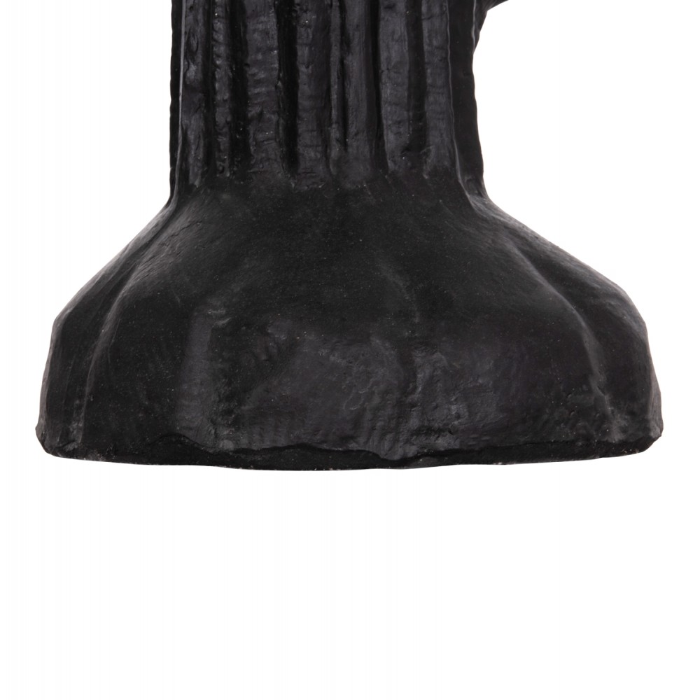 Διακοσμητικός κάκτος δαπέδου "CACTUS" από γύψο σε χρώμα μαύρο 63x37x150