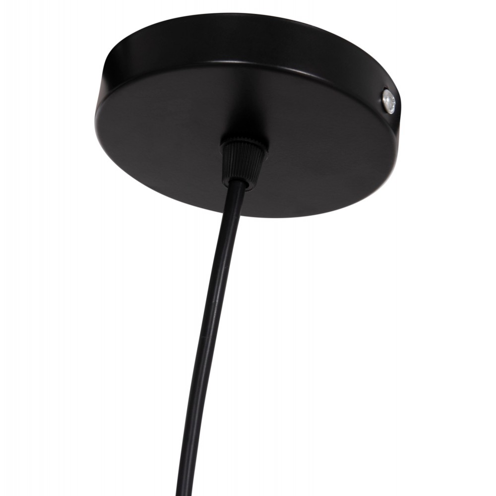 Φωτιστικό οροφής "ORDEM" από ίνες sisal-μπανάνας σε χρώμα φυσικό/μαύρο Φ75 Ε27