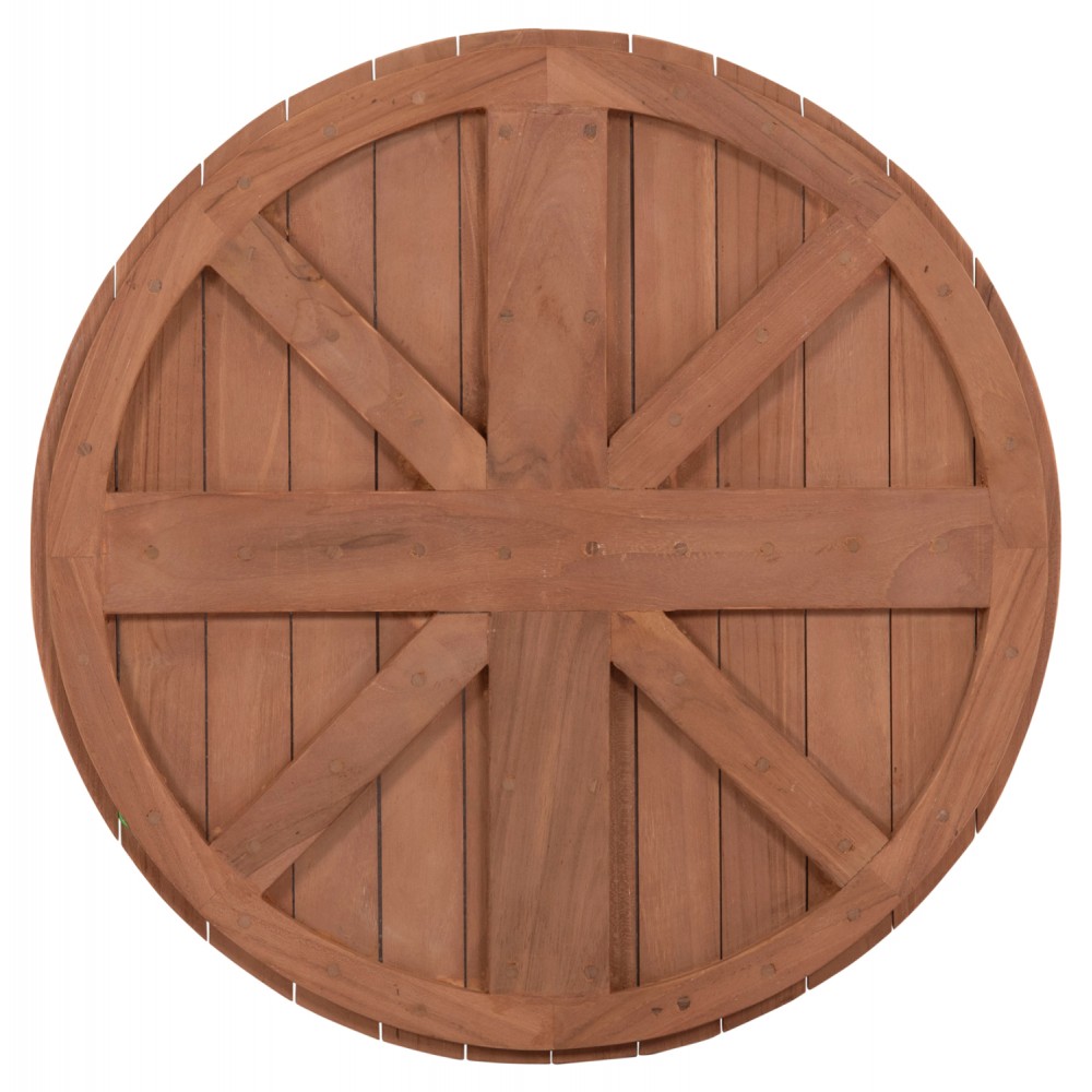 Επιφάνεια τραπεζιού στρογγυλή από ξύλο teak σε χρώμα φυσικό Φ60x4