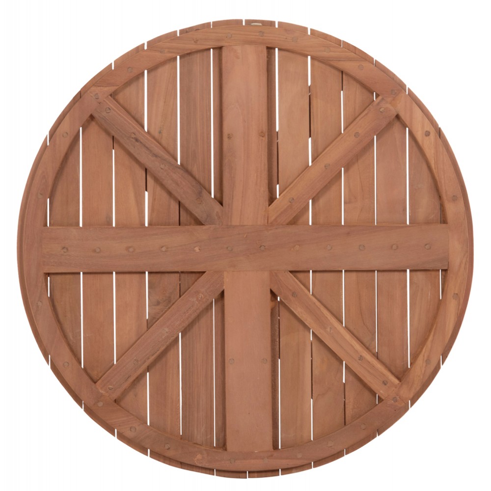 Επιφάνεια τραπεζιού στρογγυλή από ξύλο teak σε χρώμα φυσικό Φ70x4